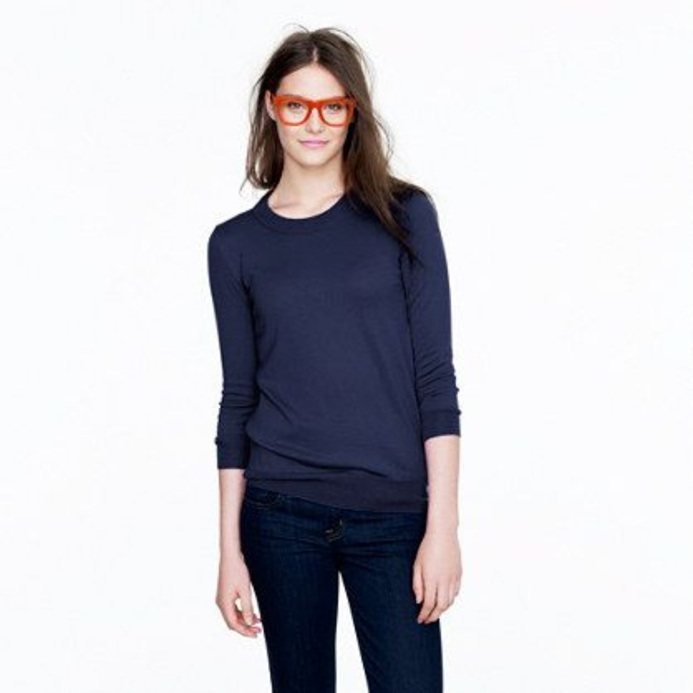 J. Crew Tippi Merino Wool Navy Sweater